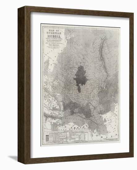 Map of European Russia Shewing its Earliest Extent-John Dower-Framed Giclee Print