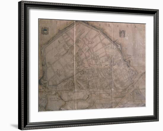 Map of Ferrara, Italy-null-Framed Giclee Print