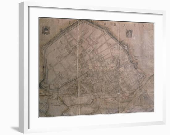 Map of Ferrara, Italy-null-Framed Giclee Print