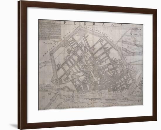 Map of Ferrara, Italy-null-Framed Giclee Print