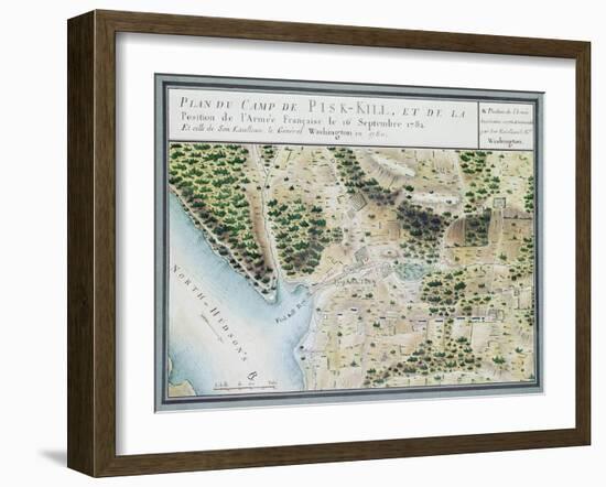 Map of Fisk-Kill and the Position of the French Army in 1782, from 'Guerre De L'Amerique', 1782-F. Dubourg-Framed Giclee Print