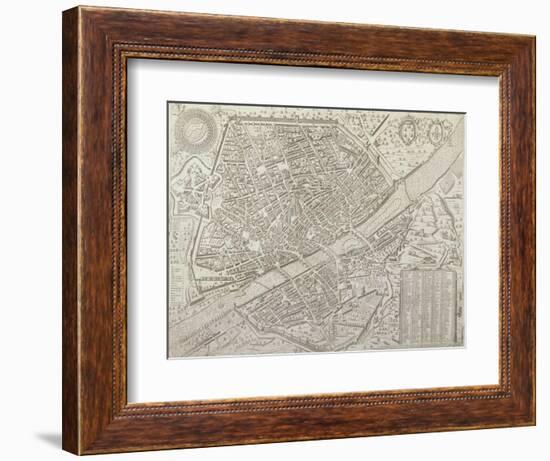 Map of Florence, 1595-Matteo Florimi-Framed Giclee Print