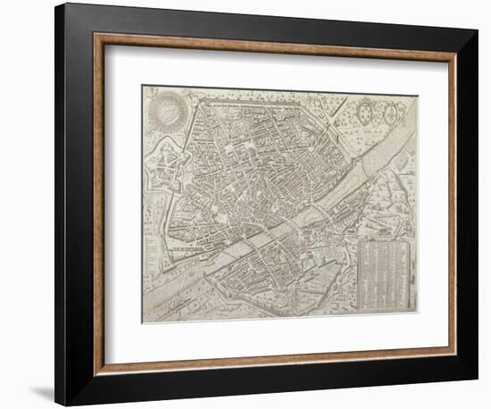 Map of Florence, 1595-Matteo Florimi-Framed Giclee Print