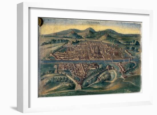 Map of Florence, 15th Century-null-Framed Giclee Print