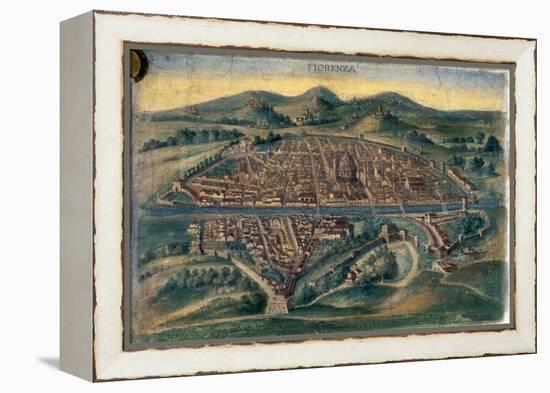 Map of Florence, 15th Century-null-Framed Premier Image Canvas
