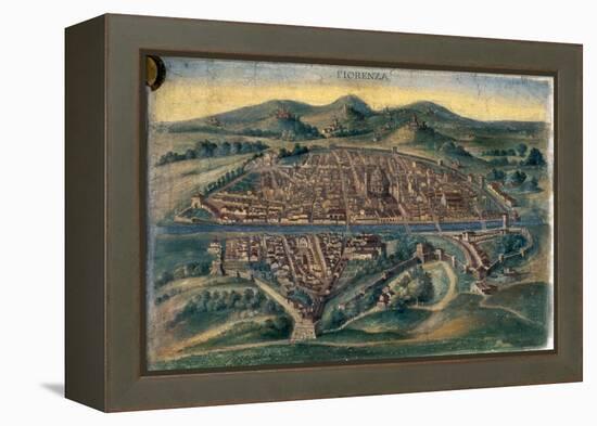 Map of Florence, 15th Century-null-Framed Premier Image Canvas