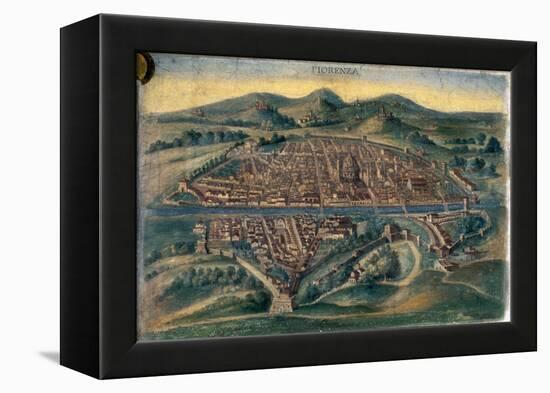 Map of Florence, 15th Century-null-Framed Premier Image Canvas