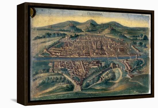 Map of Florence, 15th Century-null-Framed Premier Image Canvas