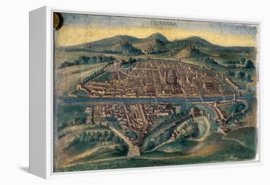 Map of Florence, 15th Century-null-Framed Premier Image Canvas