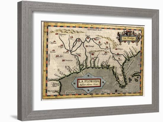 Map of Florida, C.1584-Abraham Ortelius-Framed Giclee Print