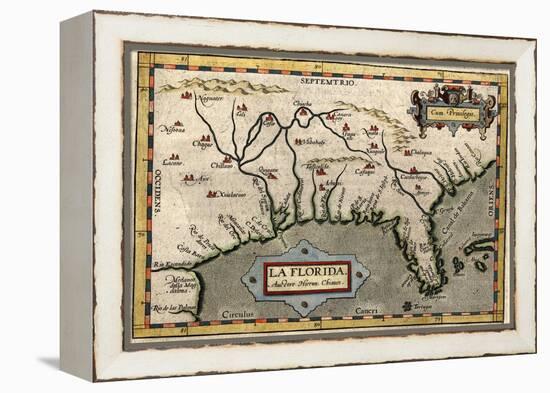 Map of Florida, C.1584-Abraham Ortelius-Framed Premier Image Canvas