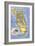 Map of Florida-null-Framed Art Print