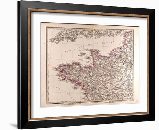 Map of France, 1874-null-Framed Giclee Print