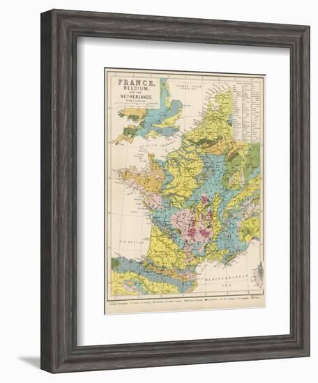 Map of France Belgium and the Netherlands-Thomas Johnson-Framed Photographic Print