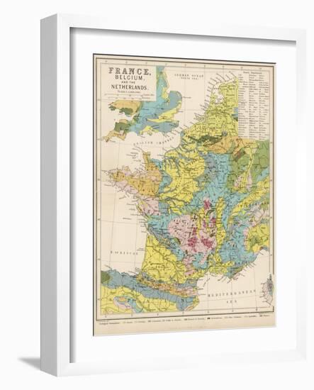 Map of France Belgium and the Netherlands-Thomas Johnson-Framed Photographic Print