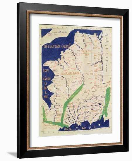 Map of France, from Geographia-Ptolemy-Framed Giclee Print