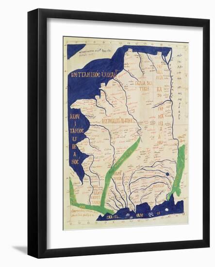 Map of France, from Geographia-Ptolemy-Framed Giclee Print