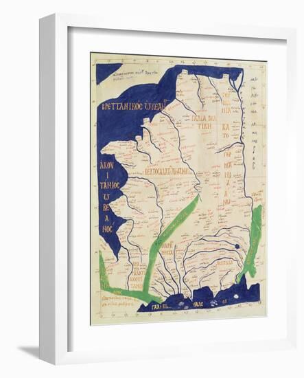 Map of France, from Geographia-Ptolemy-Framed Giclee Print