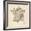 Map of France Old Sheet Music Map-Michael Tompsett-Framed Art Print