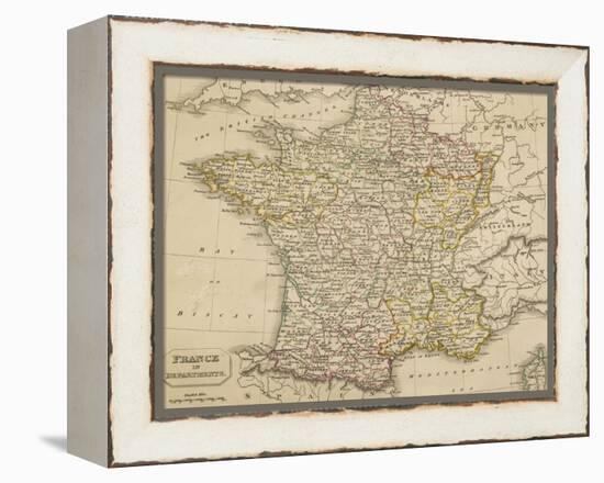 Map of France Showing the Departements-null-Framed Premier Image Canvas