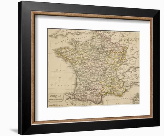 Map of France Showing the Departements-null-Framed Photographic Print