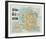 Map of France-The Vintage Collection-Framed Giclee Print