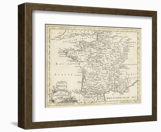 Map of France-T. Jeffreys-Framed Art Print