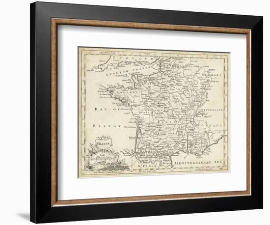Map of France-T. Jeffreys-Framed Art Print