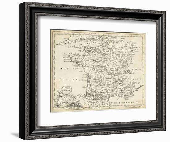 Map of France-T. Jeffreys-Framed Art Print