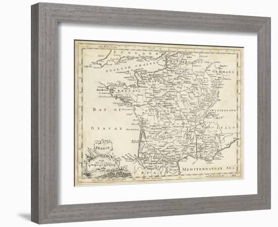 Map of France-T. Jeffreys-Framed Art Print