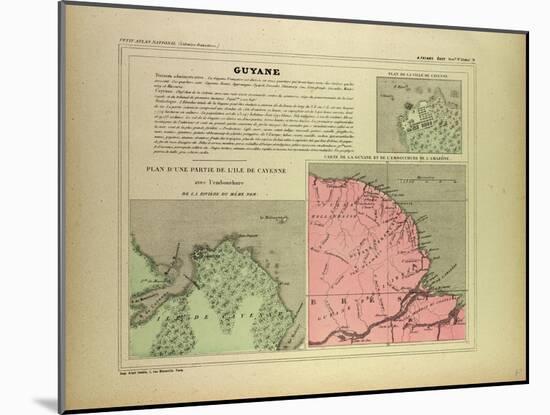 Map of French Guiana-null-Mounted Giclee Print