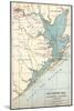 Map of Galveston Bay, Houston and Vicinity (C. 1900)-Encyclopaedia Britannica-Mounted Art Print