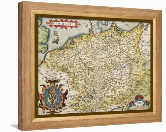 Map of Germany, from Theatrum Orbis Terrarum-null-Framed Premier Image Canvas