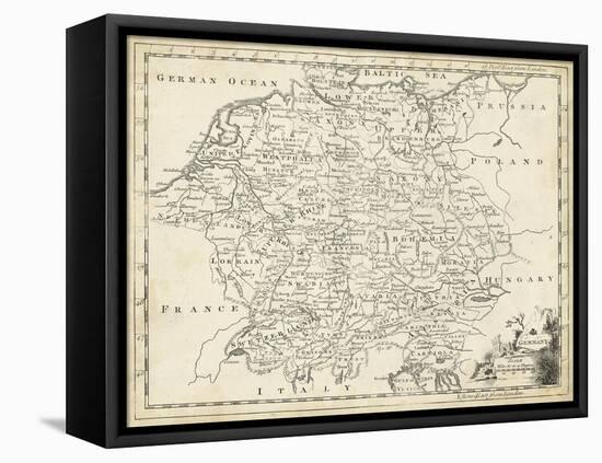 Map of Germany-T. Jeffreys-Framed Stretched Canvas