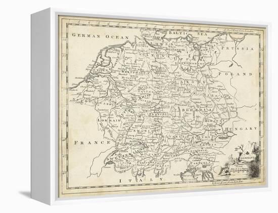 Map of Germany-T. Jeffreys-Framed Stretched Canvas