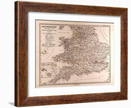 Map of Great Britain, 1872-null-Framed Giclee Print