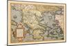 Map of Greece-Abraham Ortelius-Mounted Art Print