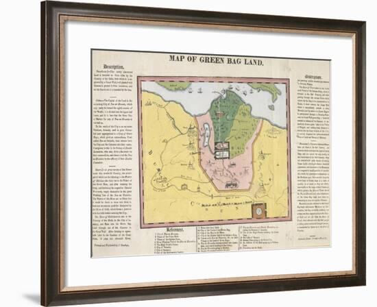 Map of Green Bag Land, ca. 1820-Joseph Onwhyn-Framed Giclee Print