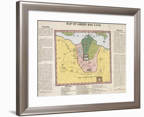 Map of Green Bag Land, ca. 1820-Joseph Onwhyn-Framed Giclee Print