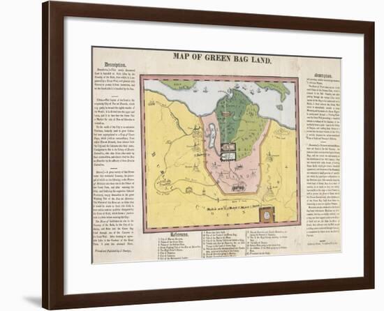 Map of Green Bag Land, ca. 1820-Joseph Onwhyn-Framed Giclee Print