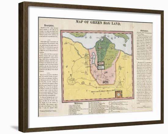 Map of Green Bag Land, ca. 1820-Joseph Onwhyn-Framed Giclee Print