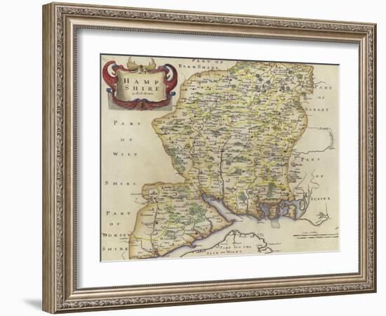 Map of Hampshire-Robert Morden-Framed Giclee Print