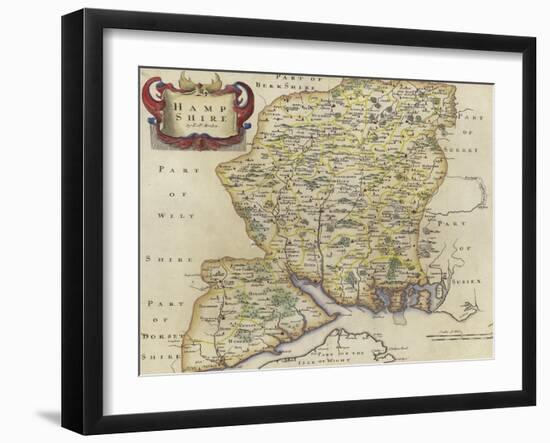 Map of Hampshire-Robert Morden-Framed Giclee Print