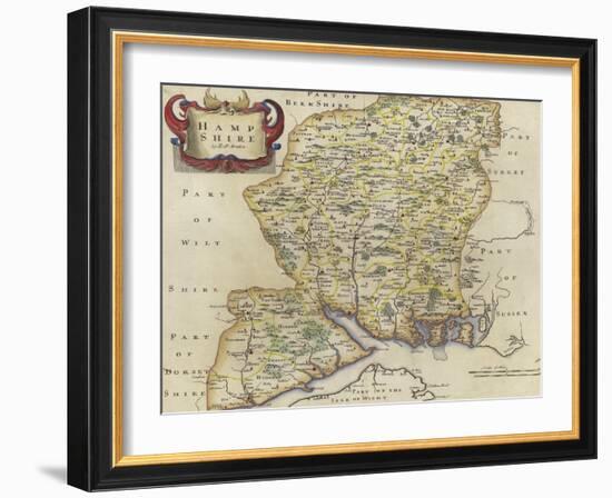 Map of Hampshire-Robert Morden-Framed Giclee Print