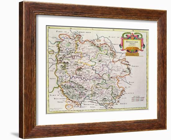 Map of Herefordshire, 1695-Robert Morden-Framed Giclee Print