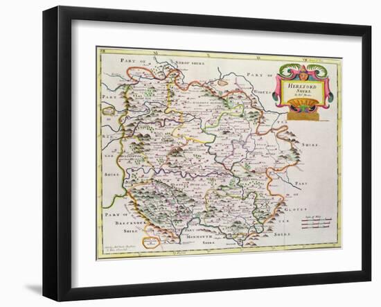 Map of Herefordshire, 1695-Robert Morden-Framed Giclee Print