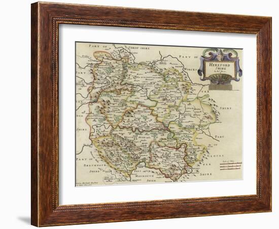 Map of Herfordshire-Robert Morden-Framed Giclee Print