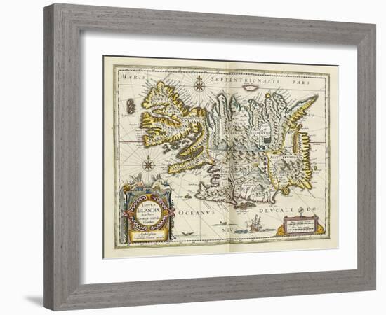 Map of Iceland, from 'Atlas Maior Sive Cosmographia Blaviana', 1662-Joan Blaeu-Framed Giclee Print