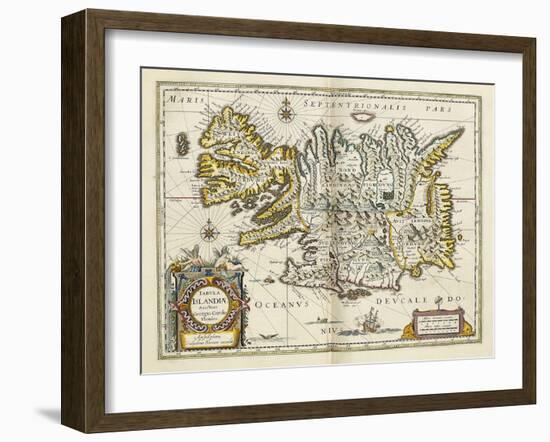 Map of Iceland, from 'Atlas Maior Sive Cosmographia Blaviana', 1662-Joan Blaeu-Framed Giclee Print