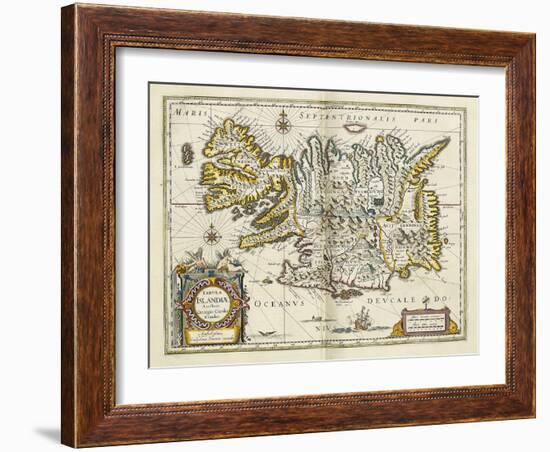 Map of Iceland, from 'Atlas Maior Sive Cosmographia Blaviana', 1662-Joan Blaeu-Framed Giclee Print